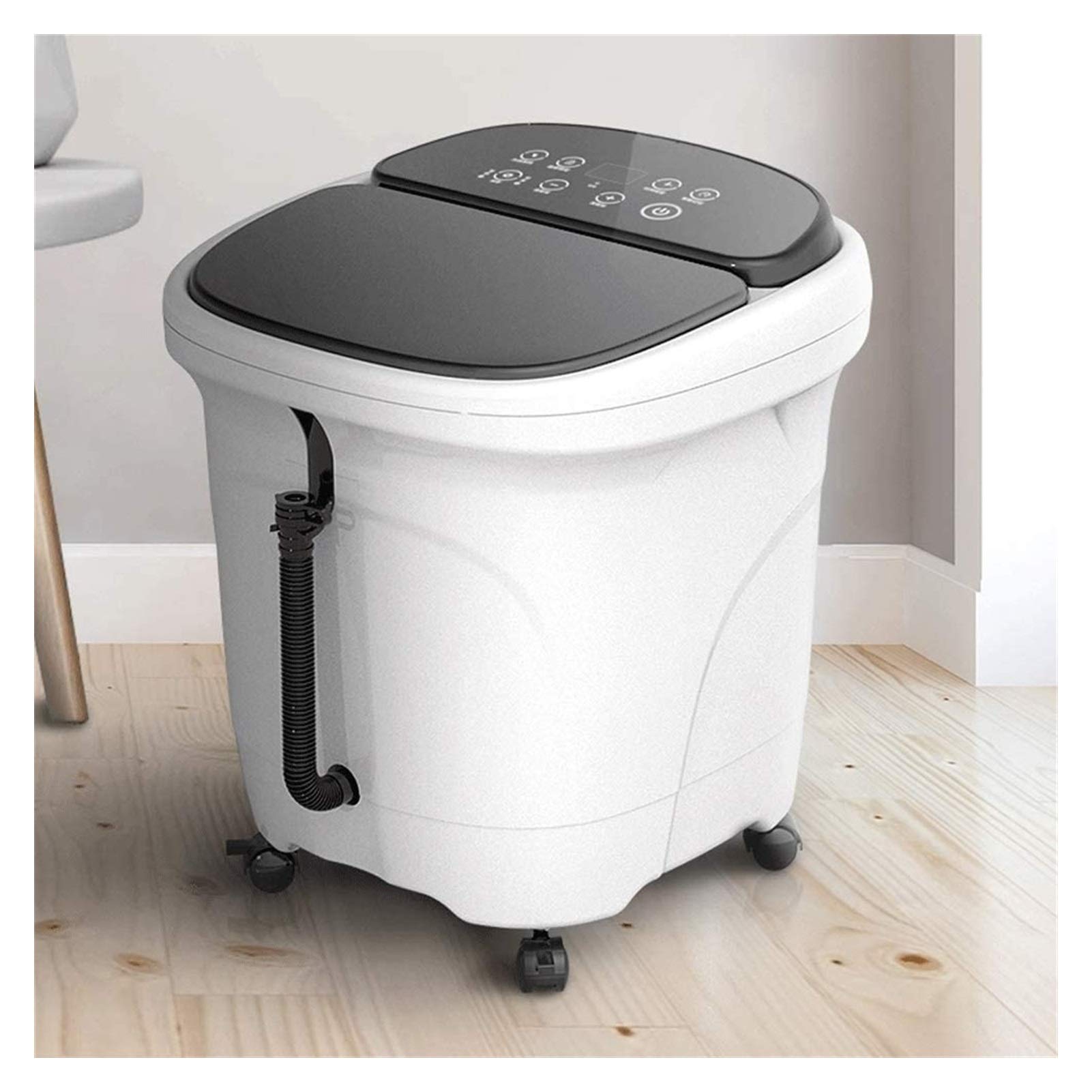 Relaxing Foot Spa Massager with 6 Shiatsu Rollers, Heating & Temperature Control, Bubbles & Vibration - Perfect for Home, Office & Post-Workout Recovery