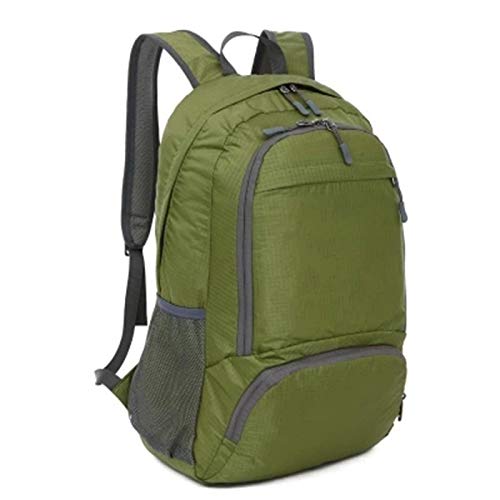 LUCIY Waterproof Nylon Backpack - 35L Foldable Travel Backpack for Teens, School & College Students - Durable Shoulder Bag with Printing Design - Perfect for Hiking, Commuting & Daily Use