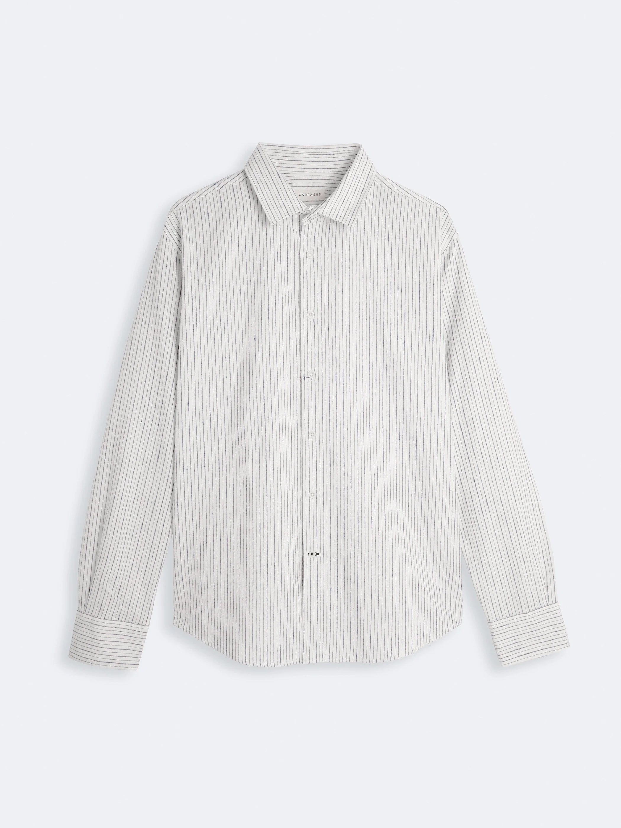 Premium Flannel Shirt for Men - Soft & Warm Lupo Plaid in White/Blue - Perfect for Casual Wear, Outdoor Adventures & Layering in Fall/Winter