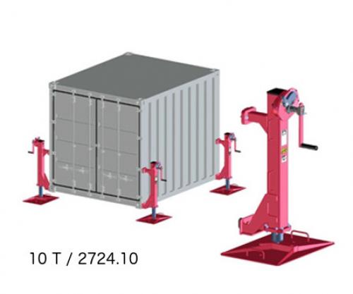 Adjustable Container Leveling Jacks - Heavy Duty Stabilizers for Shipping Containers, Trailers & Storage - Perfect for Secure Leveling on Uneven Ground