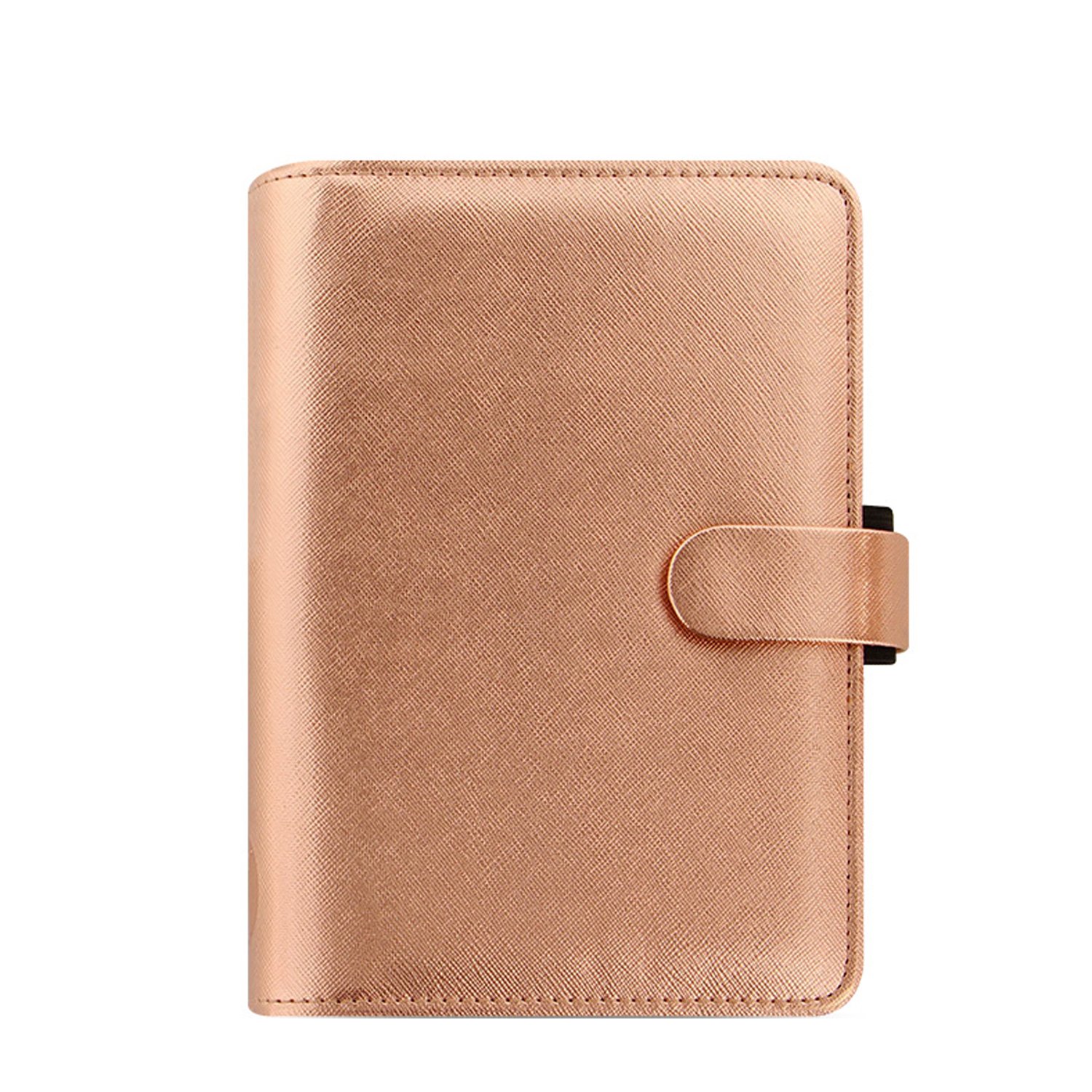 Filofax Personal Saffiano Leather Organizer Planner - Rose Gold | Daily Schedule, Contacts & Notes | Perfect for Work, School & Office Organization