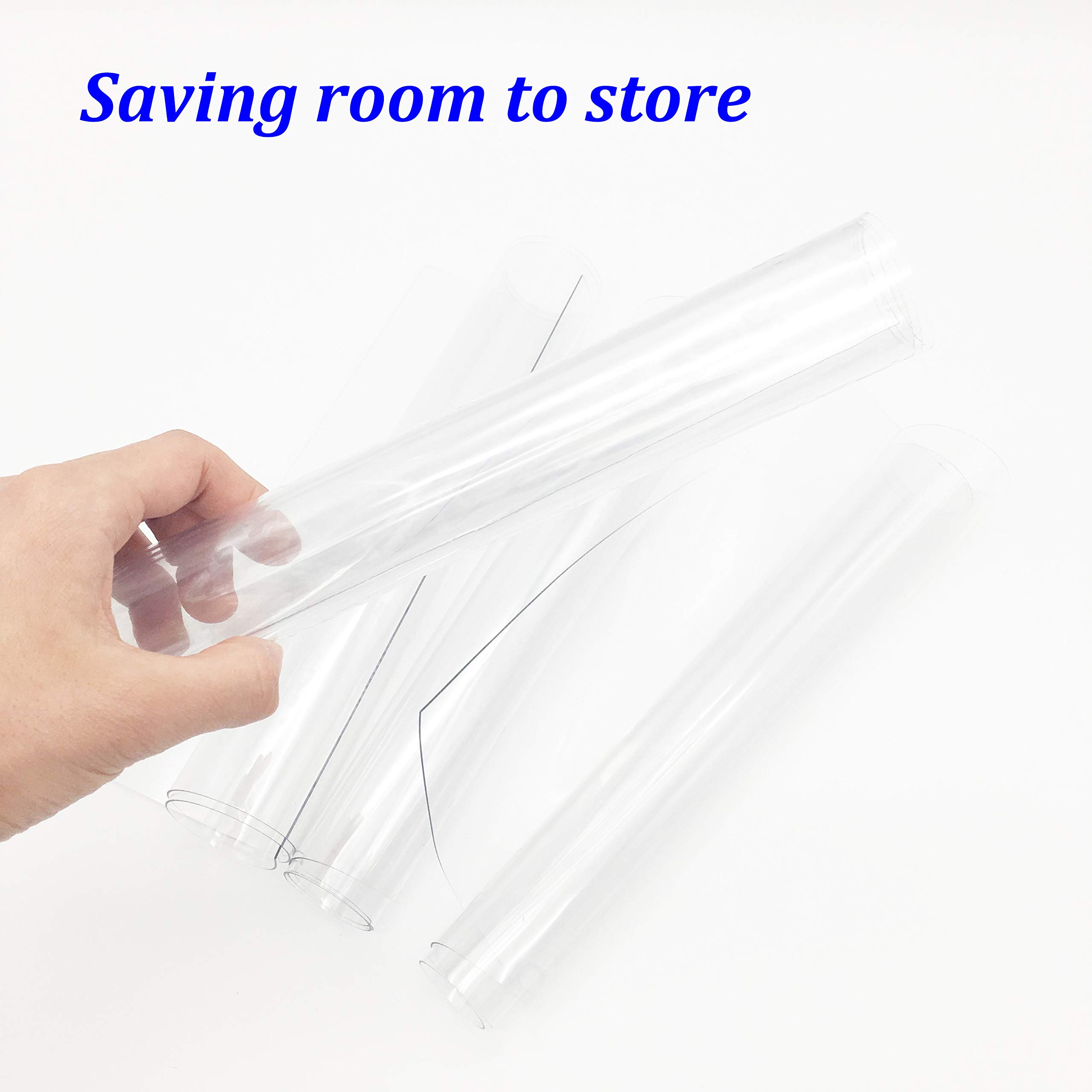 4-Piece Thick Clear Plastic Placemats Set - Waterproof, Wipeable & Durable for Kitchen & Dining Table - Perfect for Daily Meals, Parties & Easy Cleaning