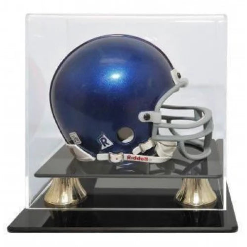 Premium Mini Football Helmet Display Case - Collectible Showcase for Autographed NFL, NCAA & Youth Helmets - Perfect for Home, Office, or Man Cave Decor
