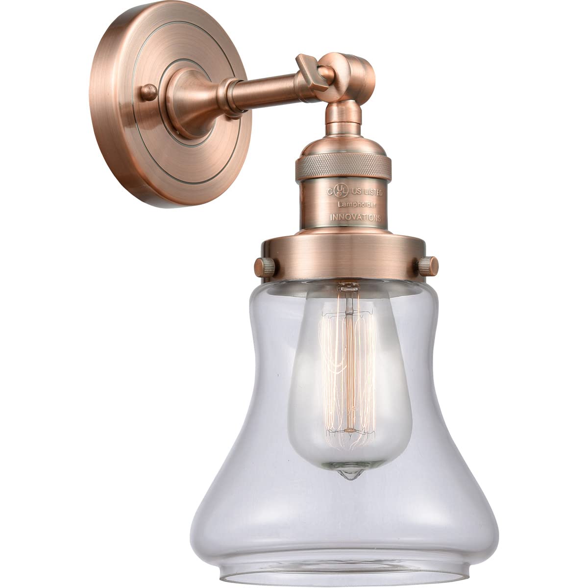 Innovations INNO203-AC-G192-LED Modern Copper LED Wall Sconce Light Fixture - Energy Efficient Indoor/Outdoor Lighting for Bedroom, Hallway, Porch & Patio