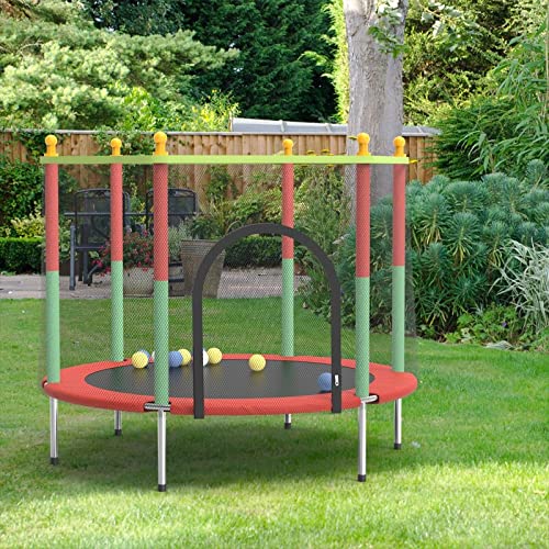 5FT Kids Trampoline with Safety Net - Indoor & Outdoor Toddler Trampoline with Enclosure - Fun Birthday Gift for Boys & Girls - Perfect for Backyard Play, Exercise & Birthday Parties