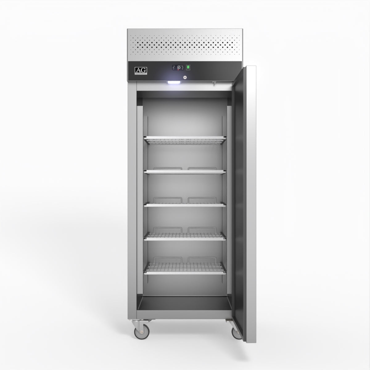 650L Stainless Steel Upright Refrigerator - Commercial Grade Freezer with Glass Door for Restaurants, Grocery Stores & Supermarkets - Energy Efficient Heavy Duty Fridge for Food Storage & Display