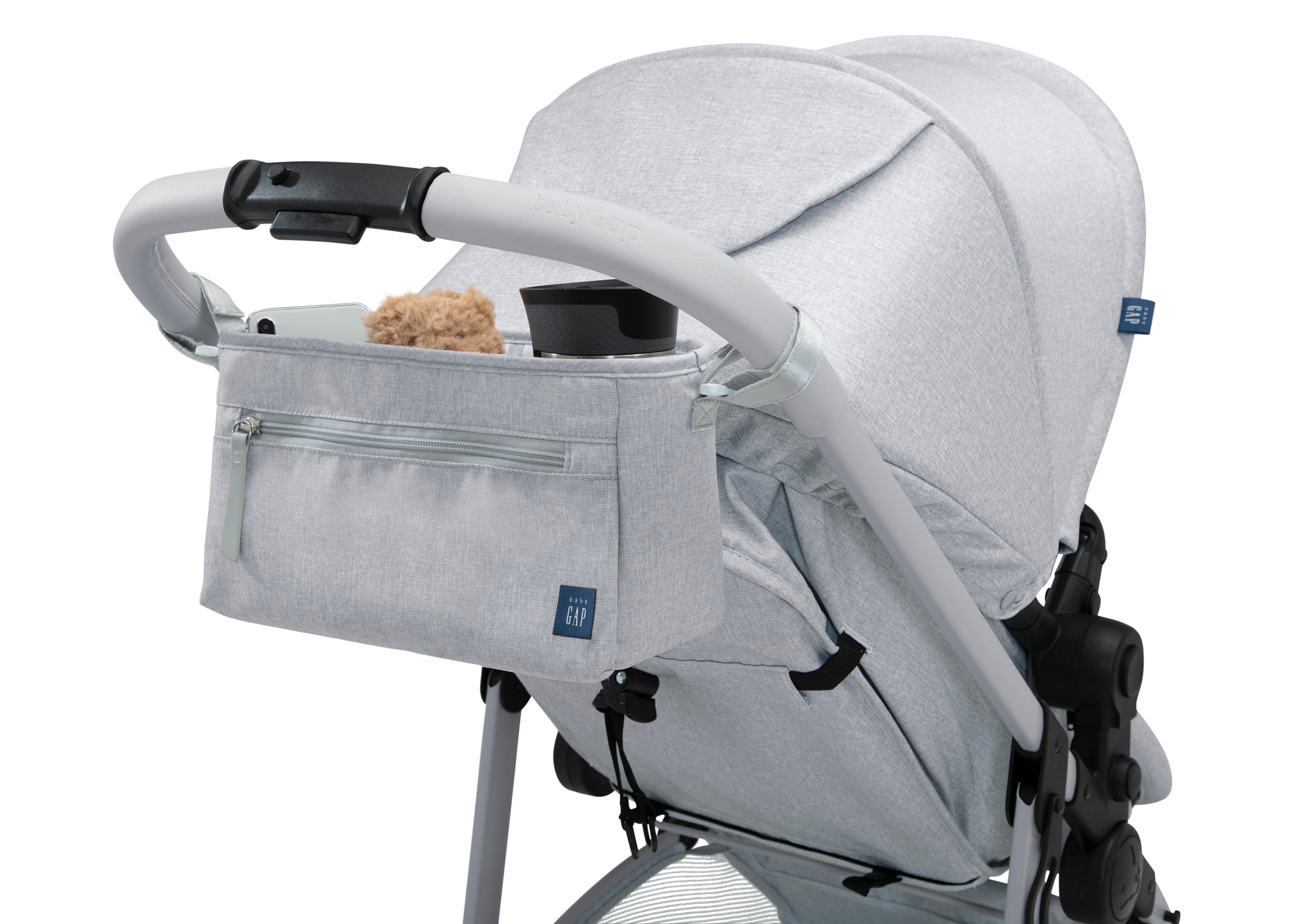 BabyGap Classic Parent Organizer for Single Stroller - Compact Diaper Bag with Multiple Pockets for Baby Essentials - Perfect for Strolls, Shopping & Travel