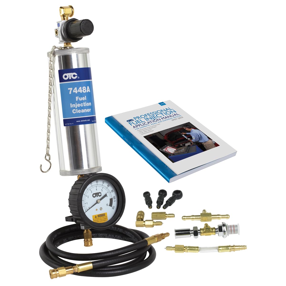 OTC Tools 7649A Professional Fuel Injector Cleaning Kit - Automotive Engine Maintenance Tool for Improved Performance (Blue) - Ideal for DIY Car Repair & Engine Tune-Ups