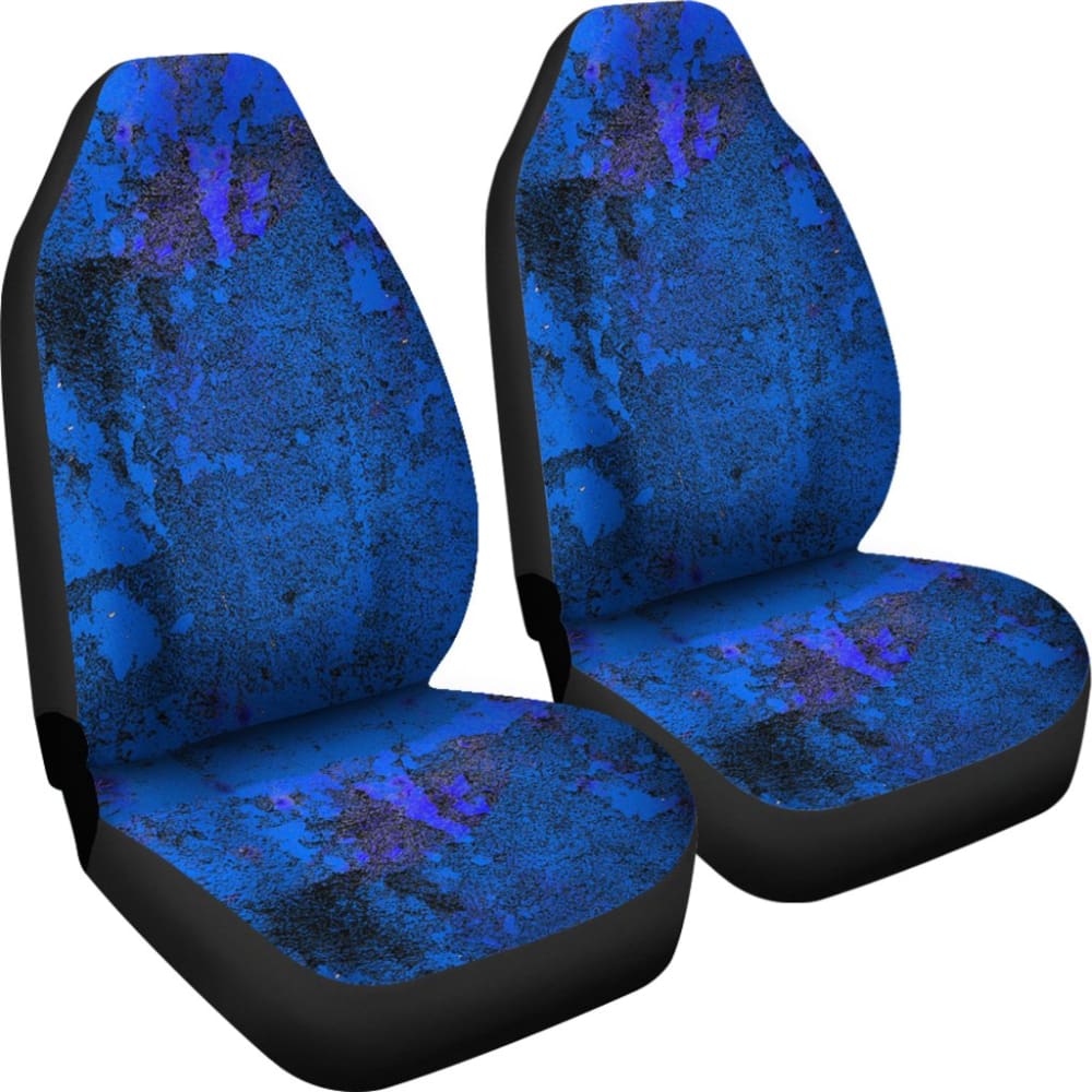 Blue Grunge Art Car Seat Covers 210202 - Waterproof & Universal Fit for Sedans, SUVs, Trucks - Perfect for Road Trips & Daily Commute