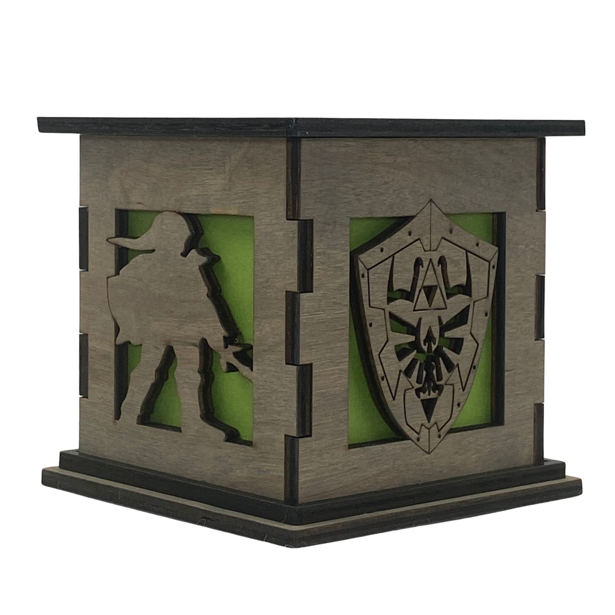 The Legend of Zelda Light Up Decorative Box - Video Game Themed Shelf Decor & LED Night Light - Handmade in USA - Perfect for Gaming Room, Bedside Table & Collector's Display