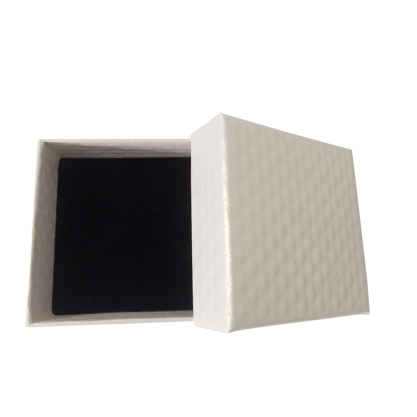 20Pcs Beige Rhombus Pattern Paper Jewelry Boxes with Velvet Lining - Elegant Storage for Rings, Necklaces & Earrings - Perfect for Wedding, Birthday Gifts & Jewelry Organization | Home Decor & Gift Wrapping