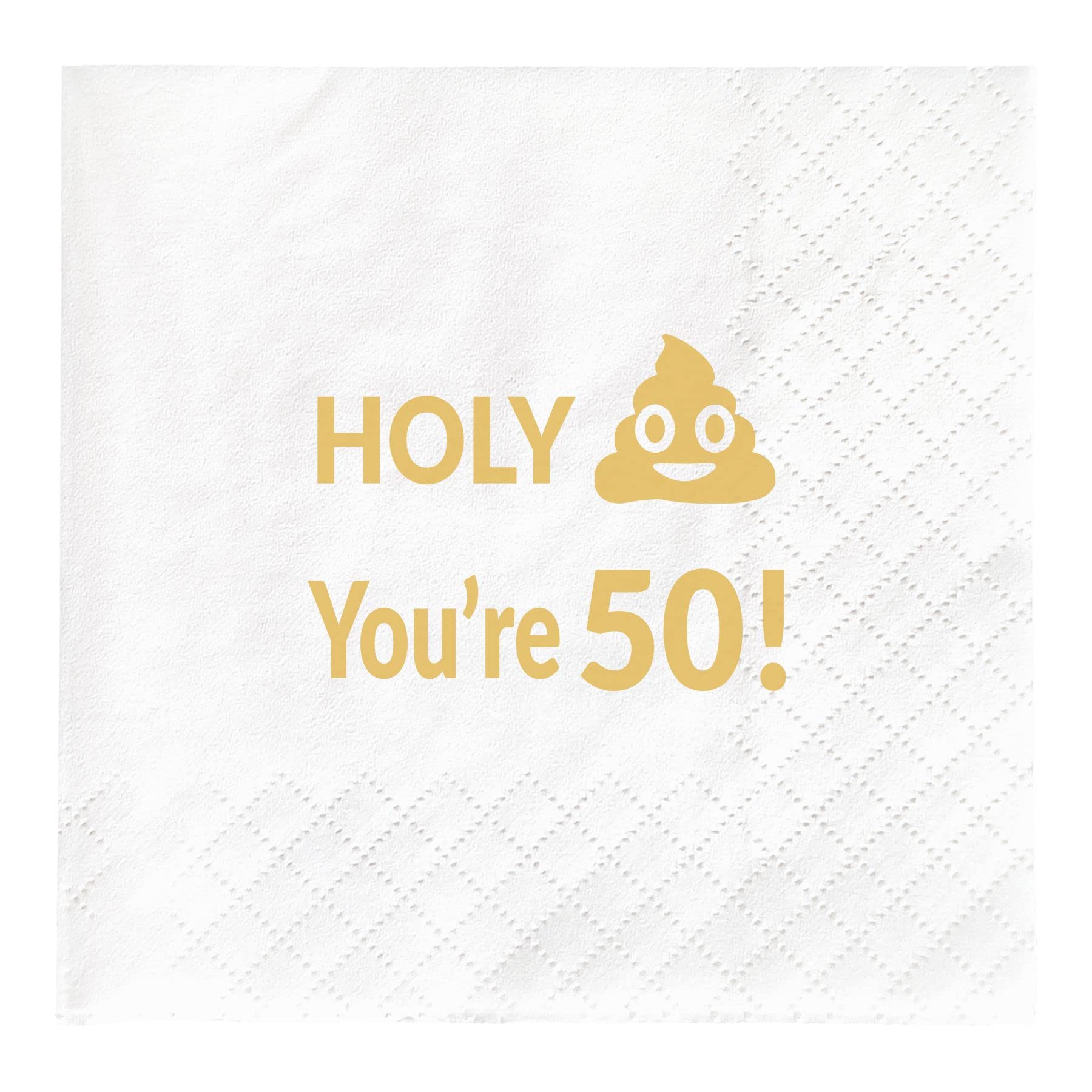 Joyiou 50th Birthday Party Napkins - 50 Pcs Funny Prank Gag Gift for Men & Women - 2-Ply 4.5x4.5 Inch Cocktail Luncheon Napkins - Perfect for 50th Birthday Decorations, Best Friend Gifts & Party Favors - Great for Milestone Celebrations, Surprise Parties & Humorous Gatherings