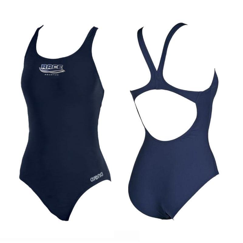 Race Aquatics Arena Team Solid Pro Back Swimsuit with Custom Logo – Perfect for Competitive Swimming & Water Polo Training