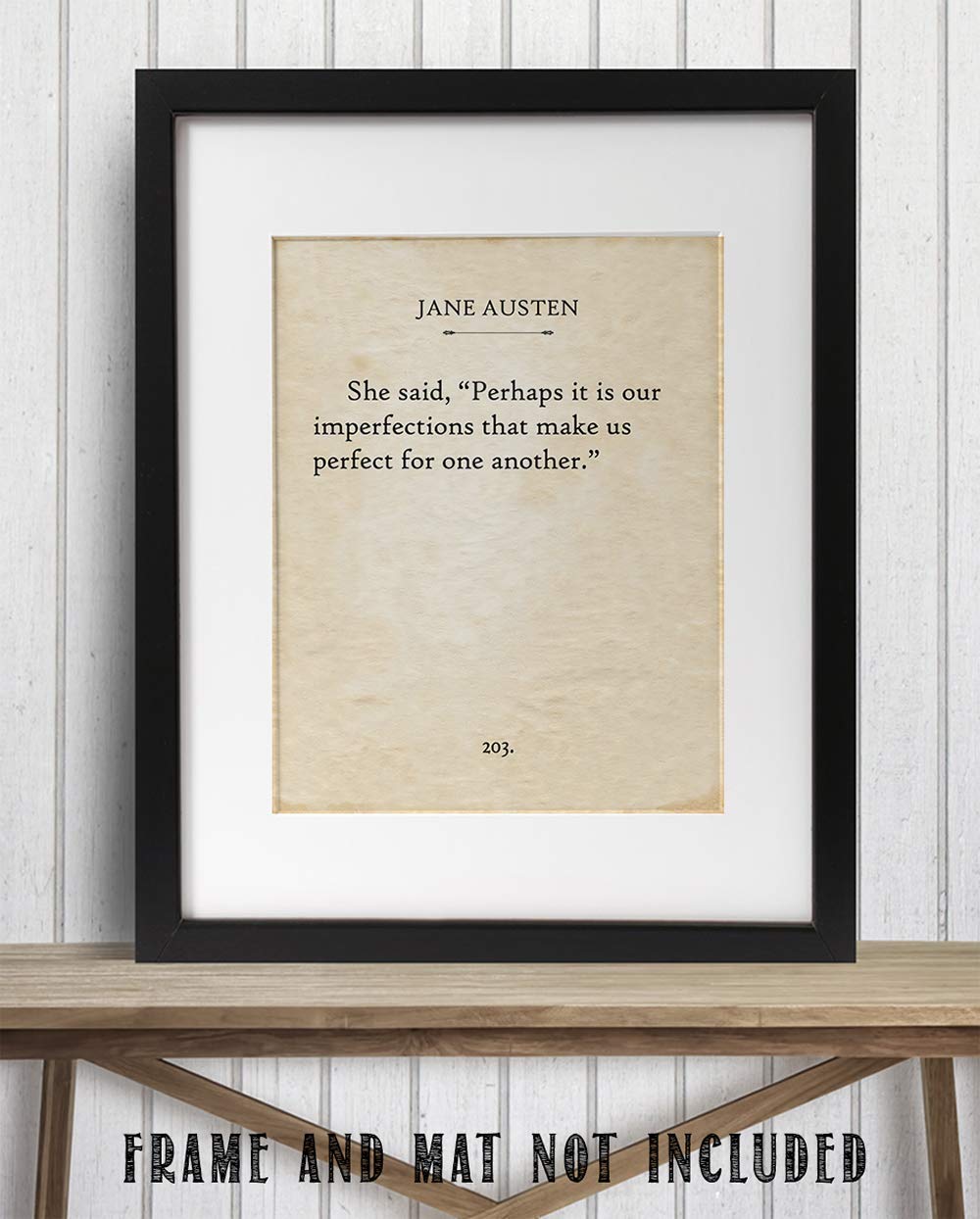 Jane Austen - Emma - 'Perhaps It Is Our Imperfections' - 11x14 Unframed Literary Print - Inspirational Book Lover Gift & Home Decor Under $15 - Perfect for Reading Nooks, Libraries & Austen-Themed Rooms