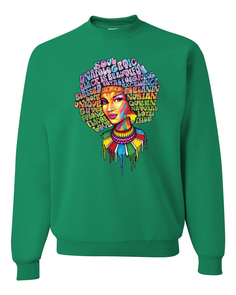 Wild Bobby Words of Character Strong Black Woman Black Pride Unisex Crewneck Graphic Sweatshirt | Black History Month Apparel | Casual Wear & Street Style Fashion
