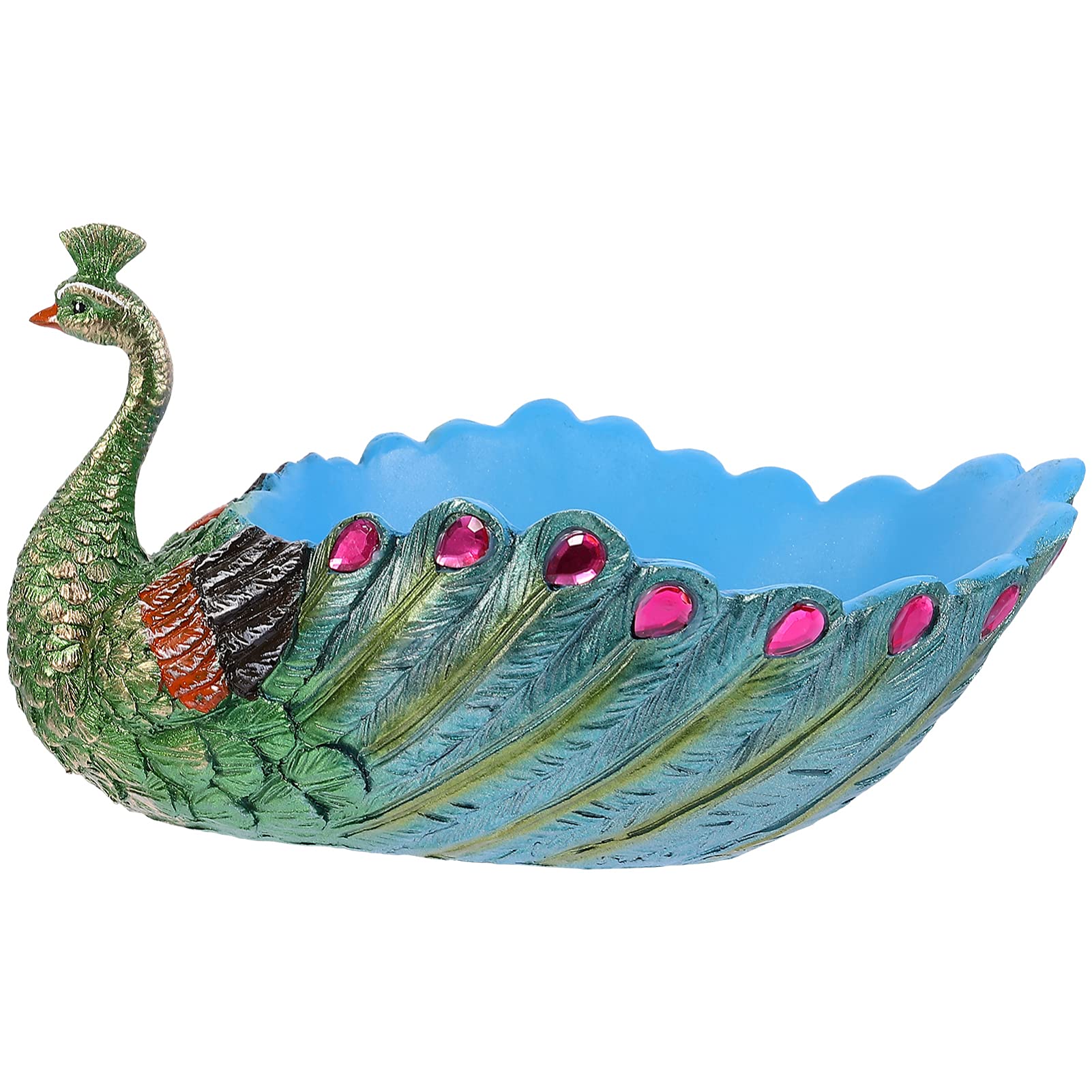 Cabilock Peacock Shaped Succulent Planter - Resin Flower Pot for Cactus, Bonsai & Home Decor - Green Cartoon Succulent Pot for Office Desk, Windowsill & Garden Decor