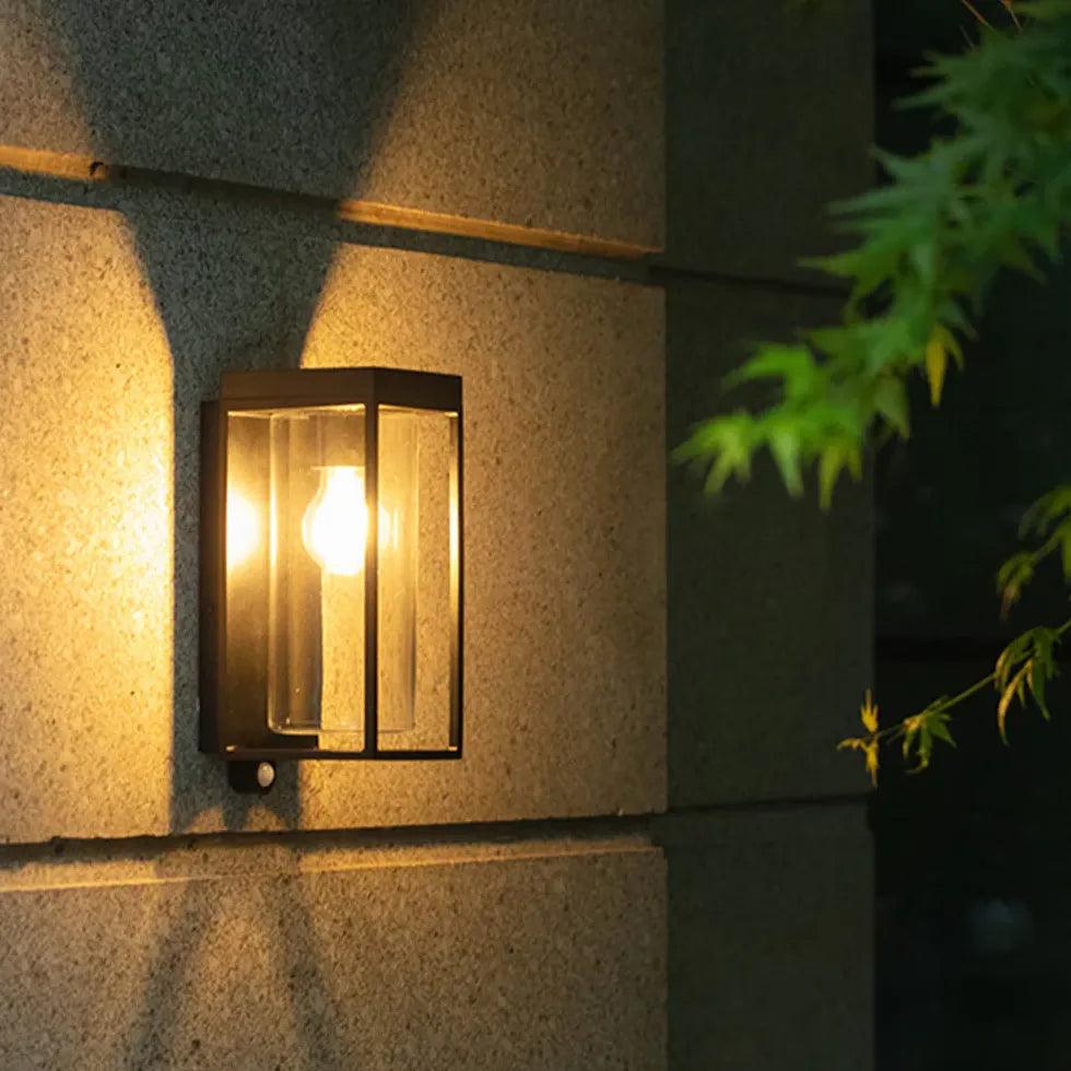 Black Solar Outdoor Wall Lantern - Waterproof & Energy-Efficient for Patio, Garden, Porch Lighting | Perfect for Backyard, Deck, and Pathway Illumination