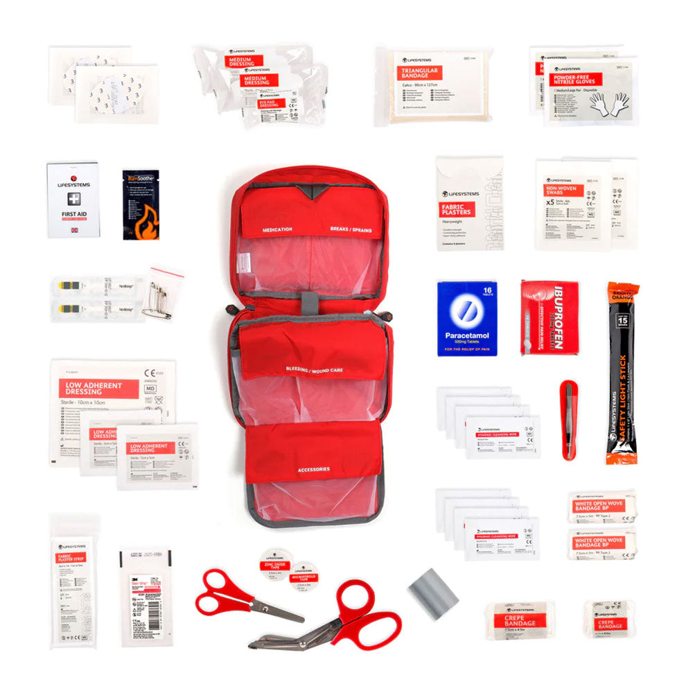 Lifesystems Mountain Leader First Aid Kit - Compact & Durable Emergency Medical Supplies for Hiking, Camping & Outdoor Adventures