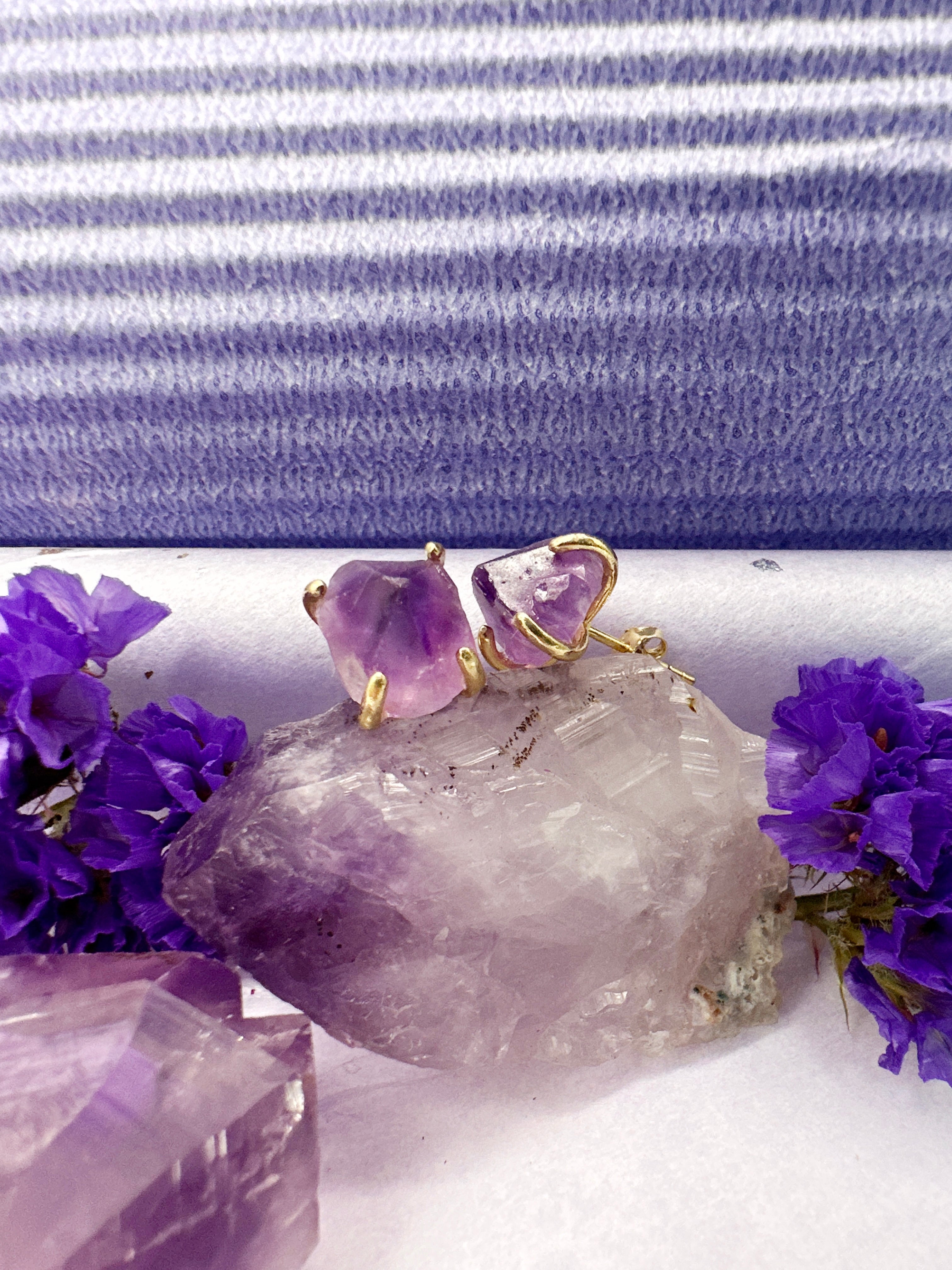 Amethyst Stone Stud Earrings for Women - 925 Sterling Silver Purple Gemstone Earrings | Perfect for Daily Wear, Gift Giving & Special Occasions