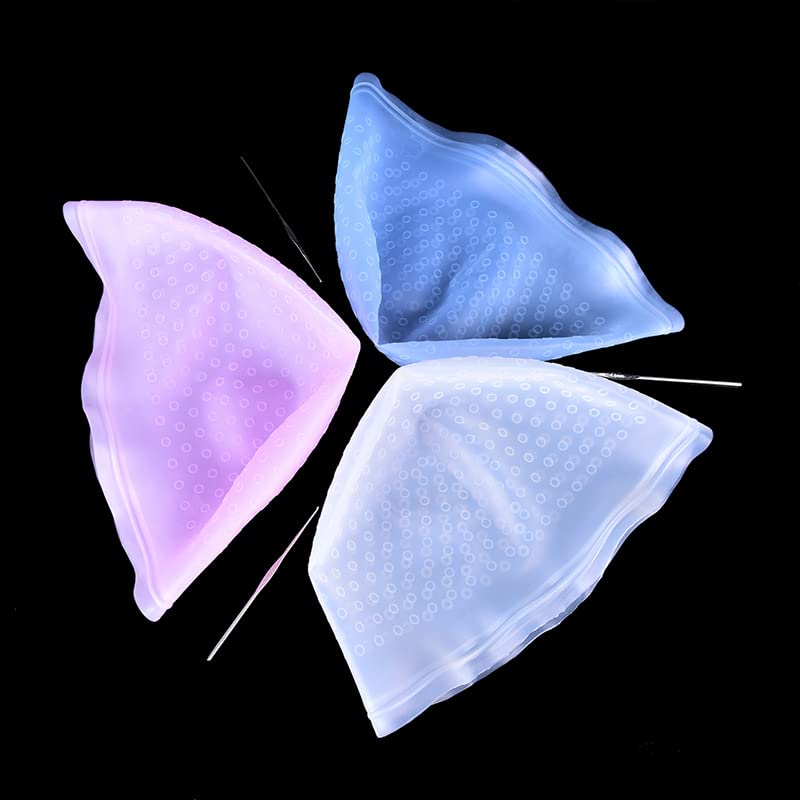 Reusable Silicone Hair Color Cap with Metal Hook - 2 Pack Pink Matte Salon Hair Dyeing Tools for Professional & At-Home Hair Coloring | Perfect for Highlights, Ombre & Root Touch-Ups