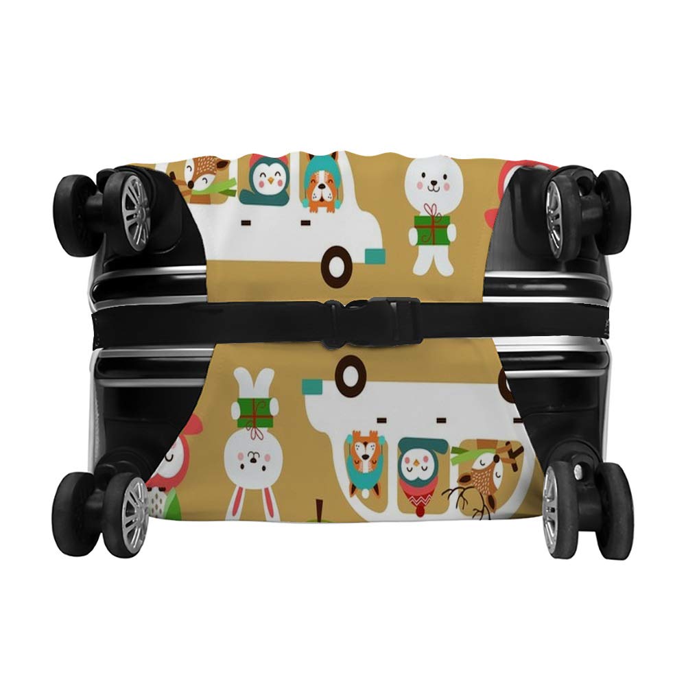 Cartoon Christmas Character Luggage Cover Set - Washable Trolley Case Protector for Travel | Suitcase Protector for Holiday Trips & Airplane Travel Accessories