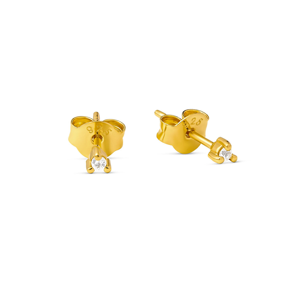 14K Gold White Topaz Stud Earrings for Women - Elegant & Hypoallergenic Jewelry Gift for Birthday, Anniversary & Special Occasions
