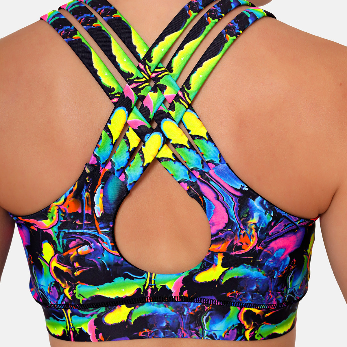Liquid Glow Cross Back Bra - Seamless Sports Bra for Yoga, Running & Workouts - Comfortable & Supportive Activewear for Women