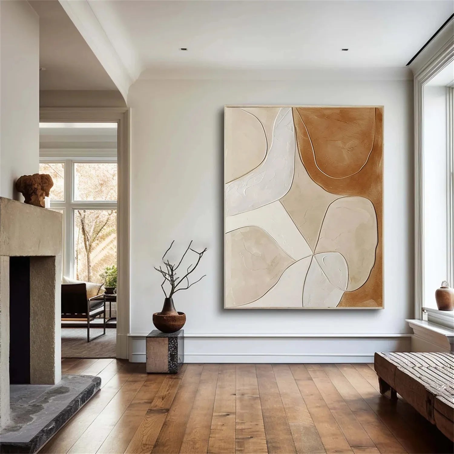 Abstract Painting #AB 171 - Modern Canvas Wall Art for Home & Office Decor | Perfect for Living Room, Bedroom, or Workspace