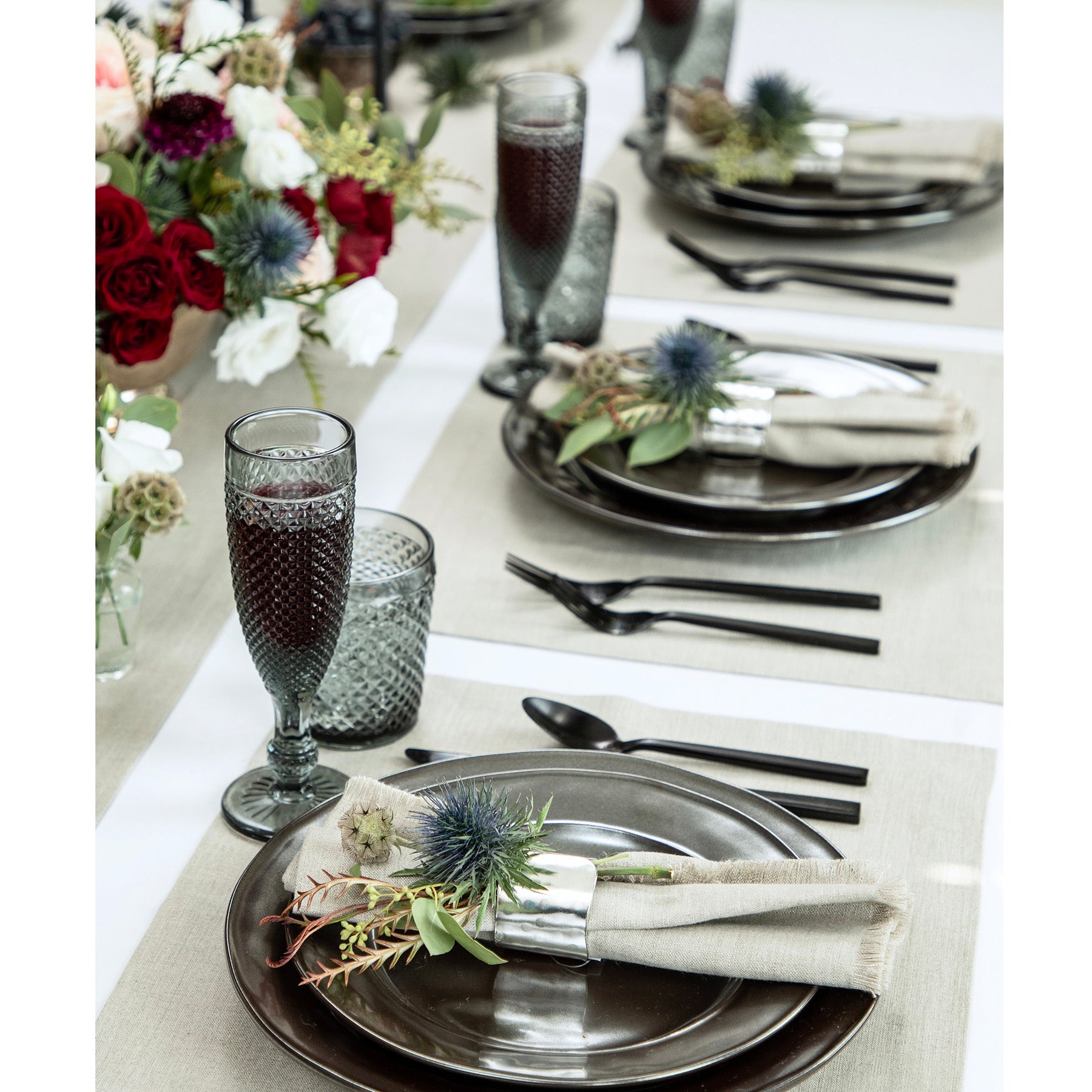 Premium Diana Medium Weight Placemats Set of 4 - Elegant Table Setting for Dining Room, Kitchen & Holiday Decor - Washable & Durable Place Mats for Everyday Use