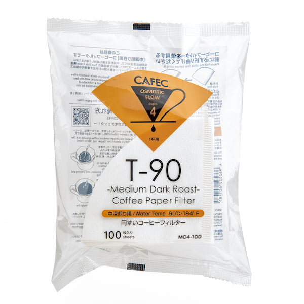 Premium Cafec Roast-Specific Coffee Filter Papers - 100 Count, Compatible with Hario V60 & Chemex - Perfect for Pour Over, Cold Brew & Specialty Coffee Brewing at Home or Cafe