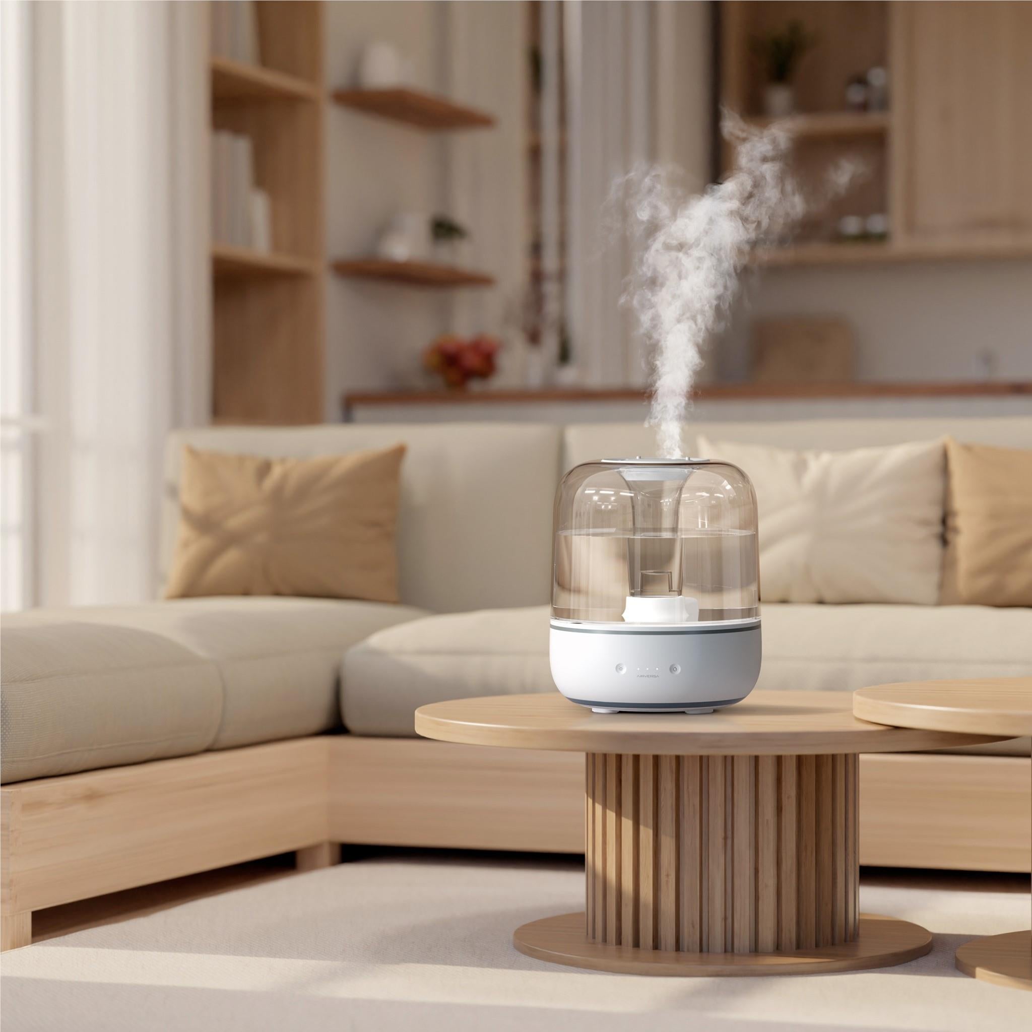 AirVersa Humelle Humidifier - Ultrasonic Cool Mist Humidifier for Bedroom, Nursery & Office - Quiet Air Moisturizer for Dry Skin, Sinus Relief & Better Sleep