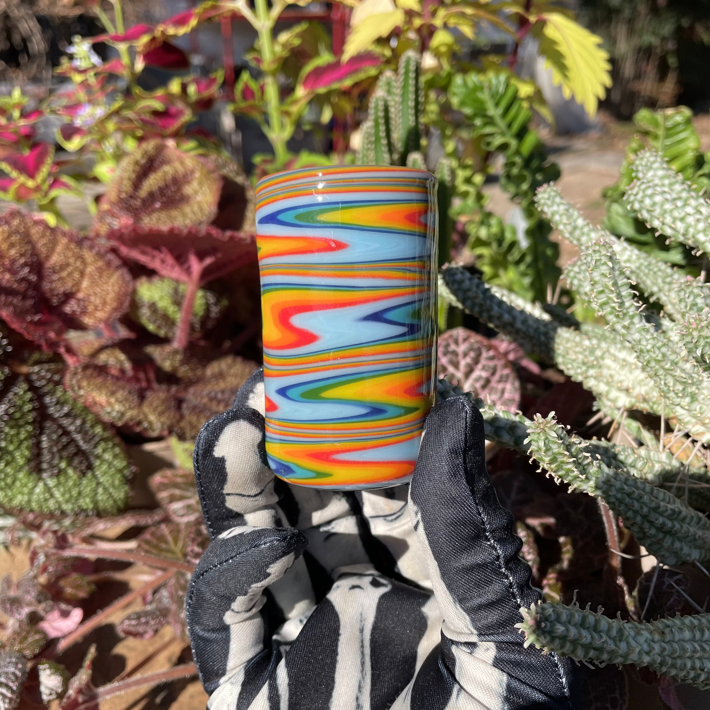 Rainbow Wig Wag Shot Glass - Colorful Party Drinking Cups for Celebrations, Bachelorette Parties & Bar Nights - Fun Novelty Glassware for Cocktails & Shots
