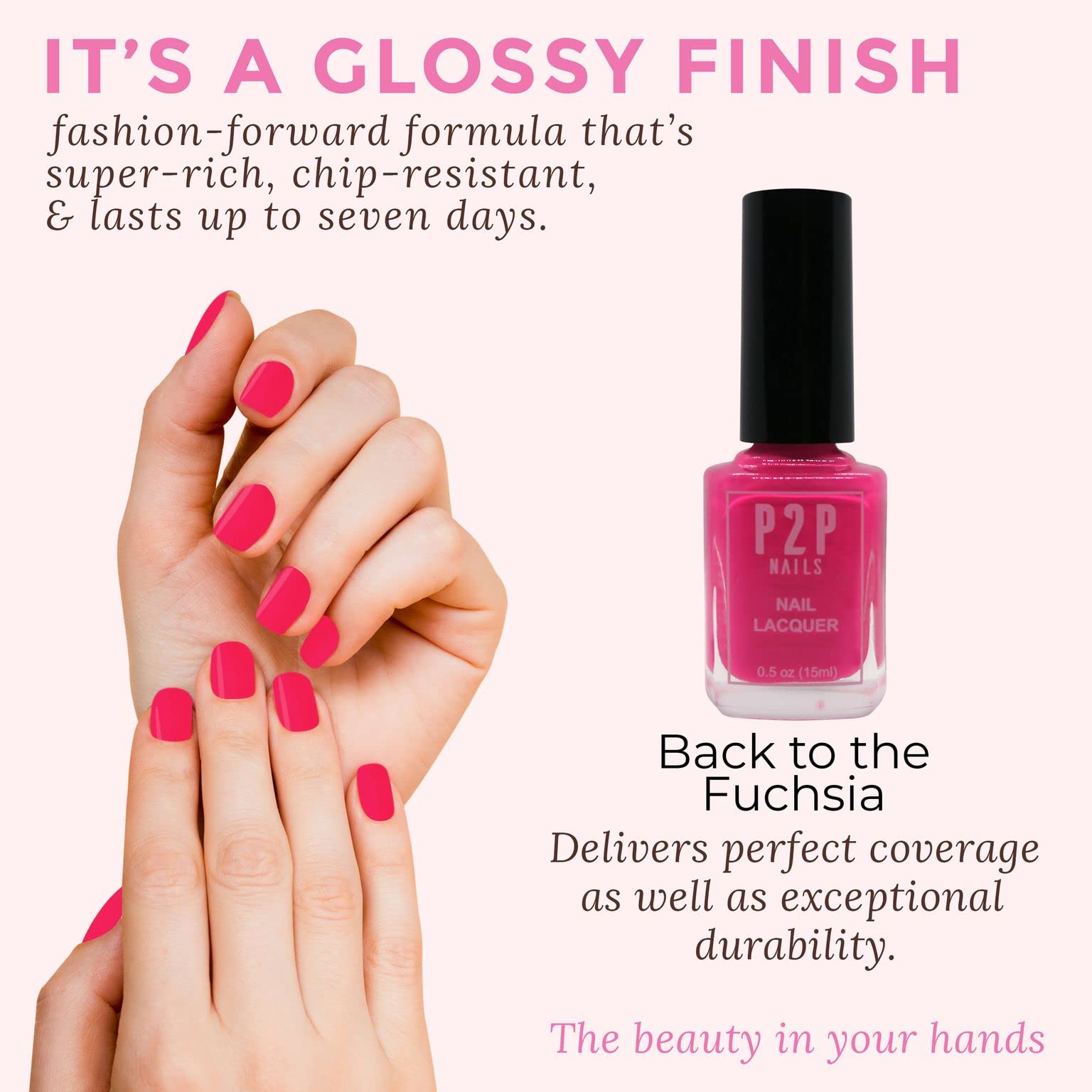 Neon Nail Polish - Long Lasting Quick Dry Gel Polish for Women - Non Chip All Season Nail Lacquer - Multi Colored Fuchsia Gel Nail Polish | Perfect for Parties, Salons & Everyday Wear
