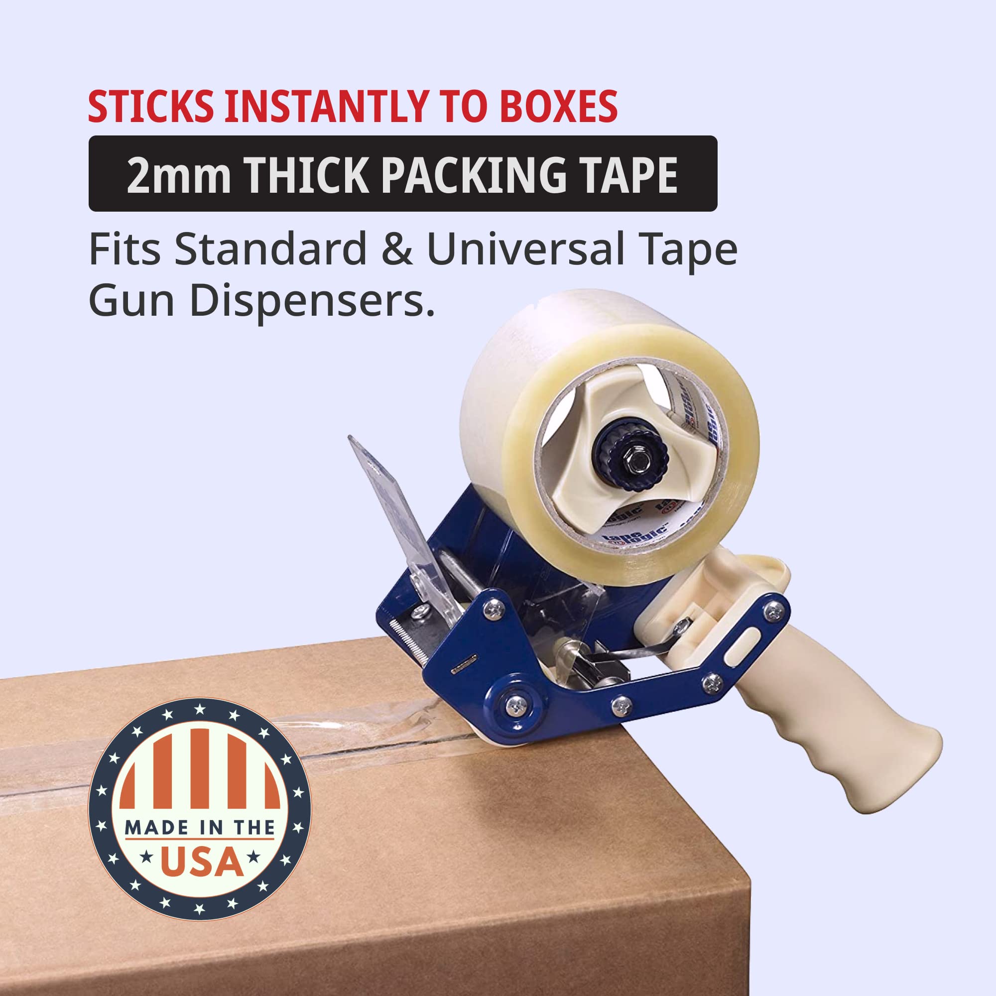 Tape Logic 2 Inch x 110 Yards Clear Acrylic Packing Tape - 2.2 Mil Thick (36 Rolls) | Heavy Duty Shipping Tape for Box Sealing | Ideal for Home Moving, Warehouse Packaging & Office Supplies | Perfect for Ecommerce Shipping, Storage Organization & Parcel Protection