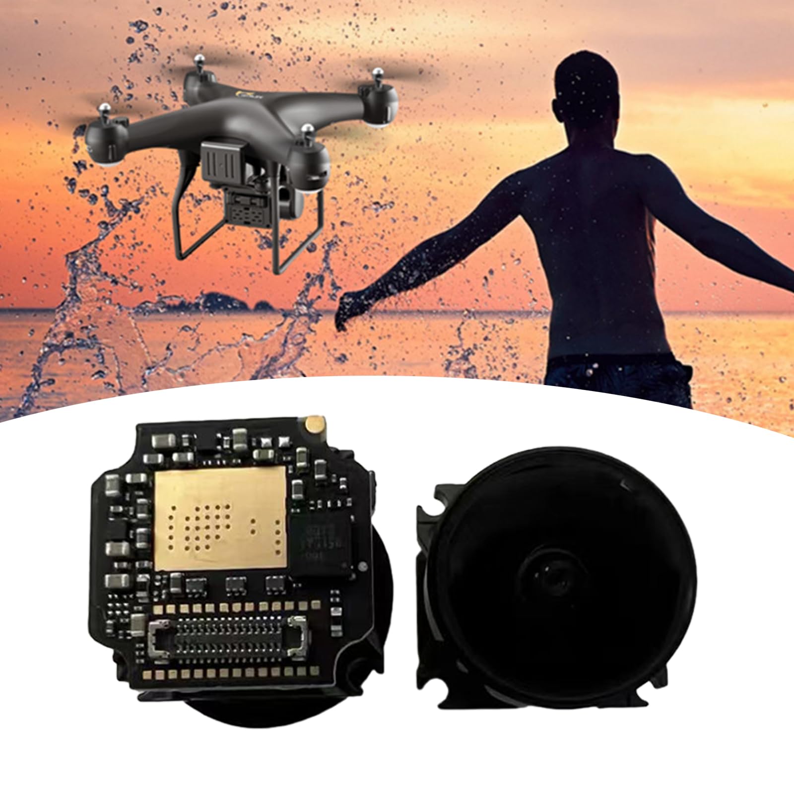 BHFYOB Action 2 Drone Camera Lens Module Replacement - 4K Gimbal Camera Chip Repair Part Accessories for DJI Action 2 - Perfect for Aerial Photography & Drone Maintenance
