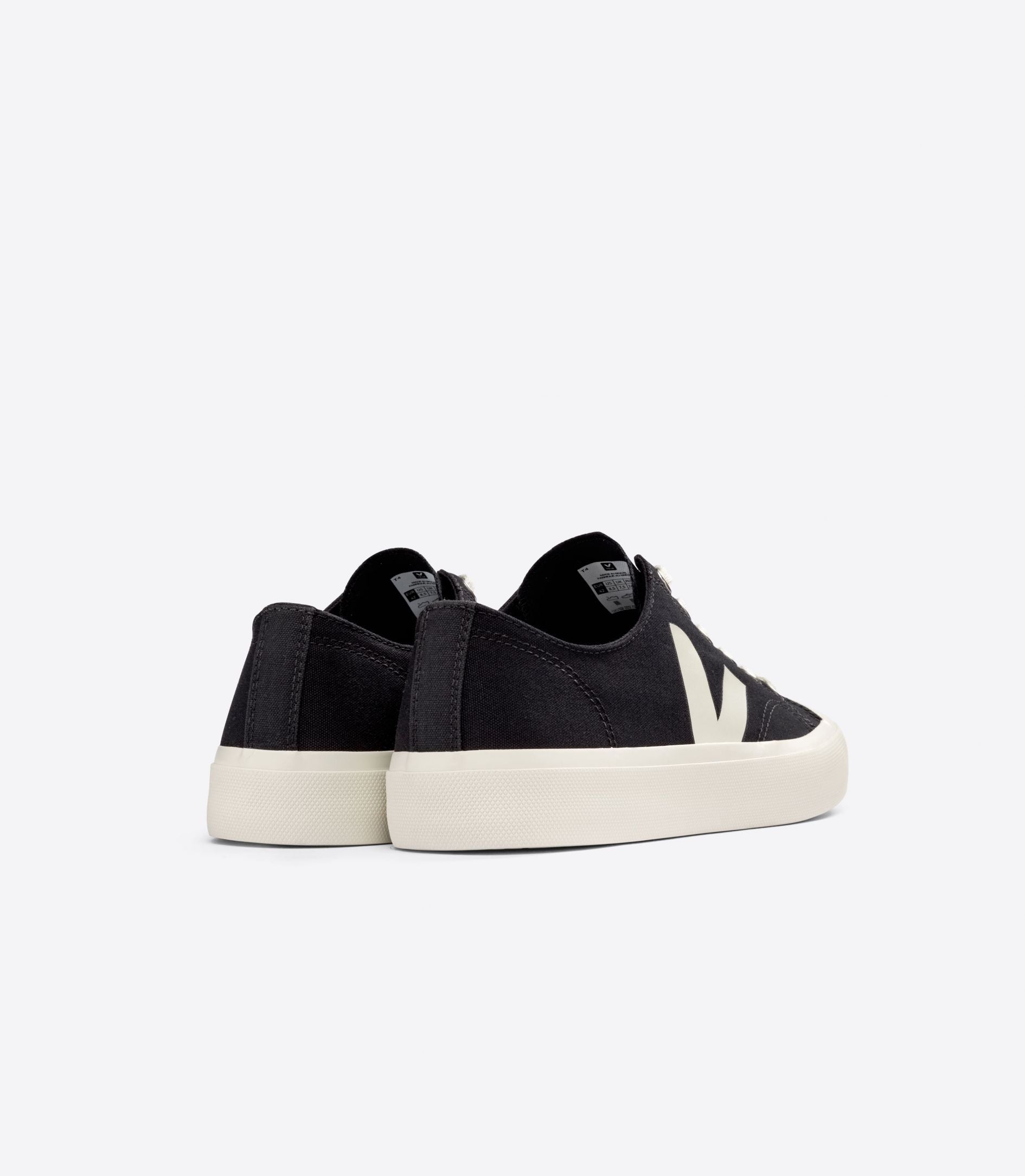 Veja Wata II Low Canvas Sneakers in Black Pierre - Stylish & Sustainable Vegan Shoes for Men & Women | Perfect for Casual Wear, Work & Everyday Comfort