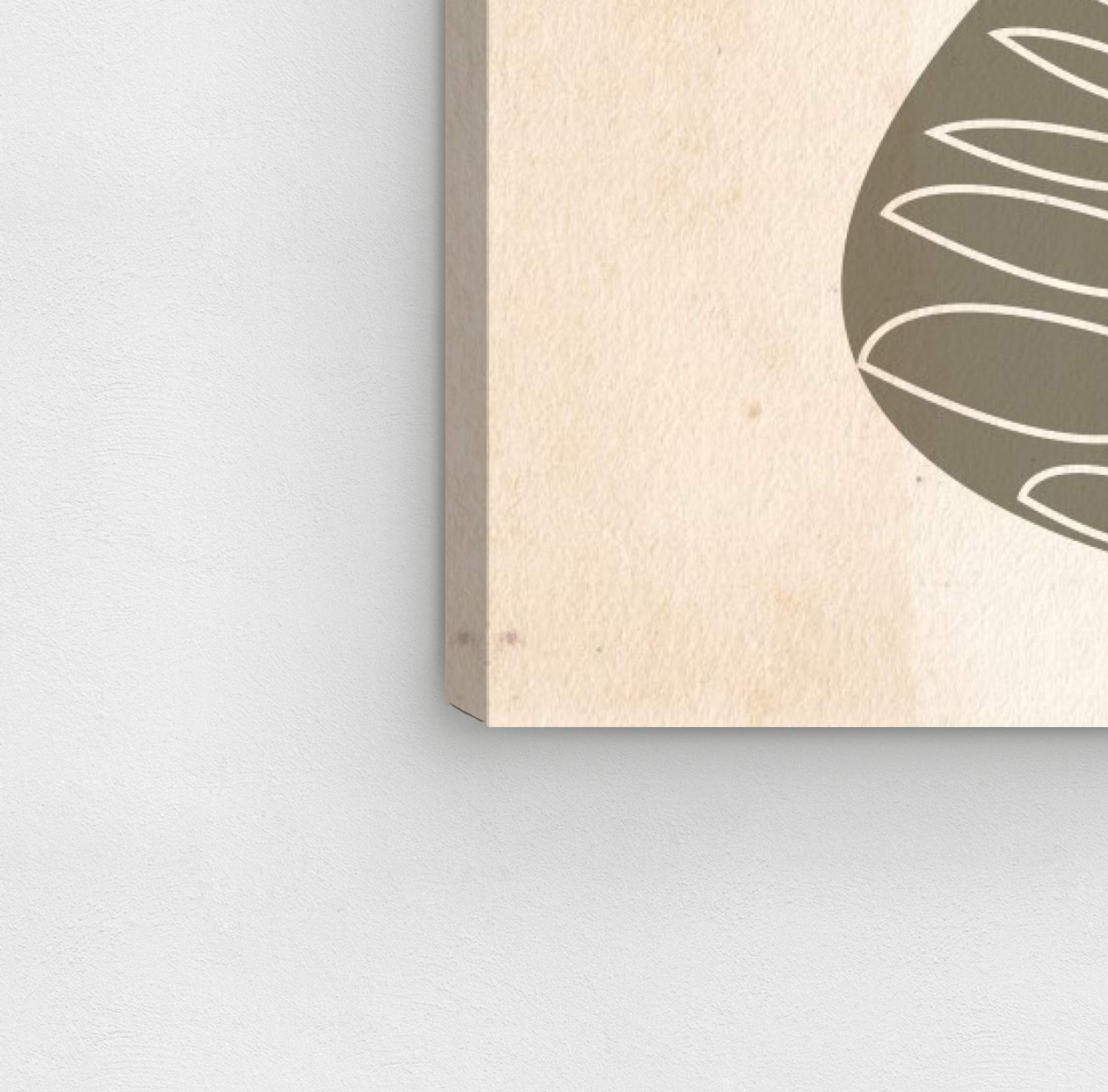 Oliver Gal Artist Co. 'World in a Leaf' Botanical Wall Art Canvas Print - 16x16 Inch Green & Brown Nature Inspired Home Decor - Perfect for Living Room, Bedroom or Office Wall Decoration