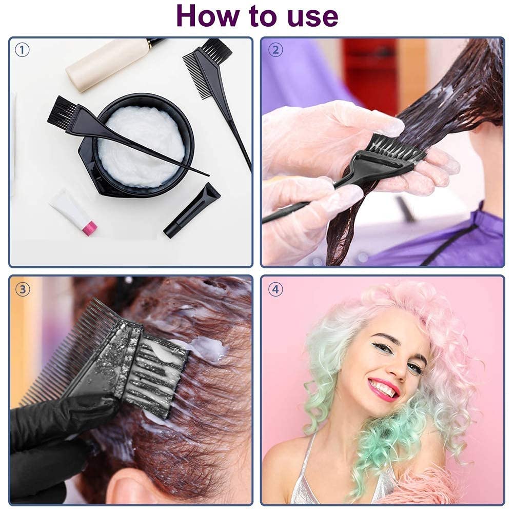 Professional Hair Coloring Kit with Bowl & Brushes - Salon-Grade Dye Mixing Set for Men & Women (1 Bowl + 2 Brushes) - Perfect for At-Home Hair Color, Salon Styling & DIY Hair Treatments