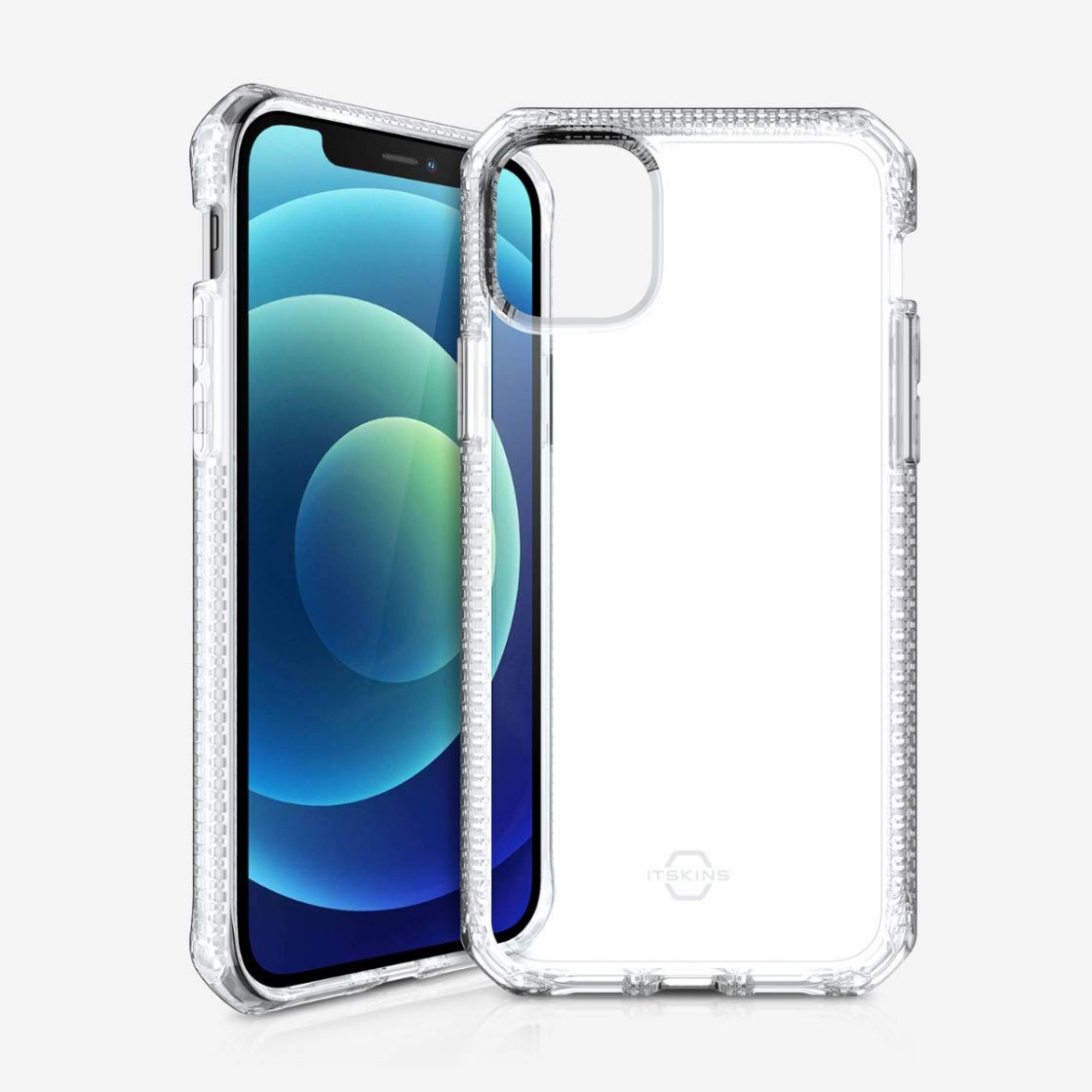 ITSKINS Spectrum Clear Protective Phone Case for iPhone 12 Mini - Slim Hybrid Shockproof Cover with Anti-Yellowing Technology | Military-Grade Drop Protection | Perfect for Outdoor Activities, Travel & Daily Use