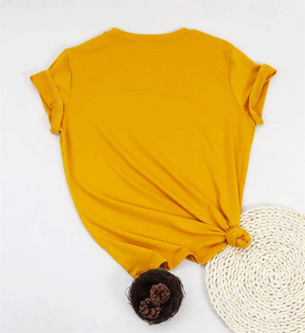 Women's Summer Sunflower Graphic T-Shirt - Cute Floral Loose Fit Crew Neck Short Sleeve Casual Top for Beach, Vacation & Everyday Wear
