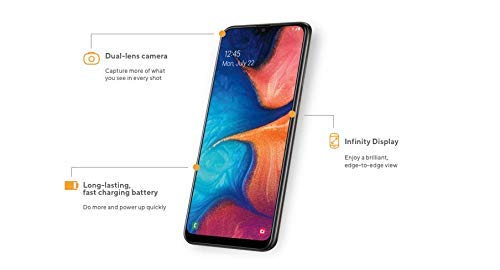 Samsung Galaxy A20 SM-A205U 32GB Unlocked Smartphone - Black (Renewed) | MetroPCS Compatible | Great for Streaming, Gaming & Daily Use