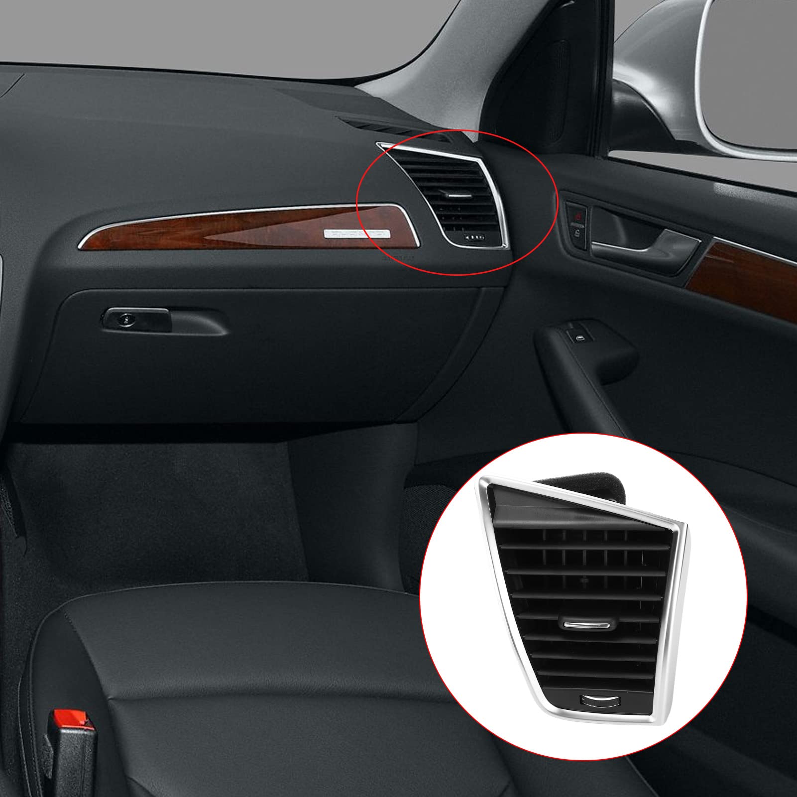KIMISS ABS Dashboard Air Vent Grill - Durable Replacement for Audi SQ5 (Right Side 8R1820902) | Perfect for Car AC Vent Repair & Interior Upgrade