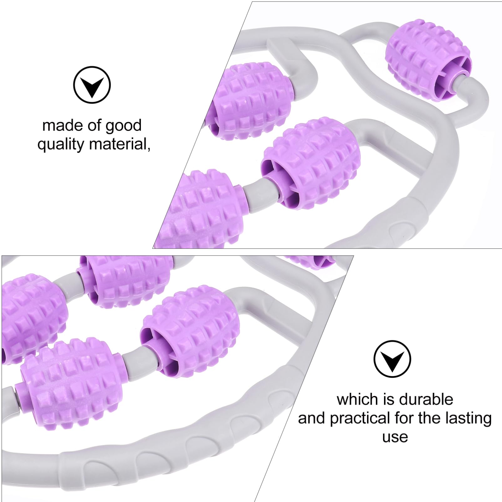 FOYTOKI Leg Massage Roller - Sports Recovery & Muscle Relaxation Wheel - Purple Foam Roller for Athletes, Runners & Fitness Enthusiasts - Perfect for Post-Workout Recovery, Yoga & Pain Relief