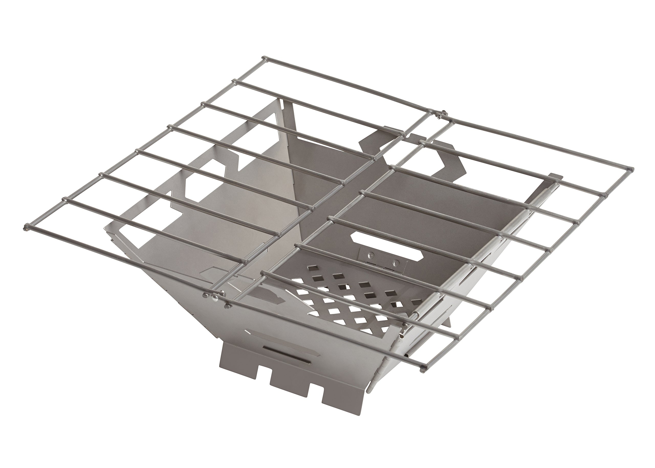 Vargo Stainless Steel Fire Box Grill - Portable Camping & Backyard BBQ Grill for Outdoor Cooking, Picnics, and Tailgating