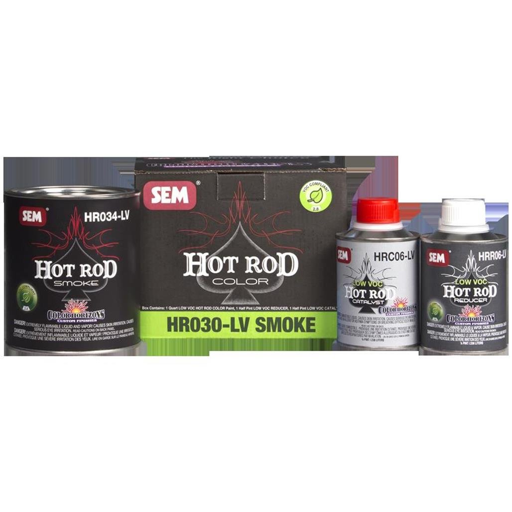 SEM HR010-LV 2.8 Low VOC Black Hot Rod Paint Kit - High Gloss Automotive Finish for Classic Cars & Motorcycle Restoration - Perfect for DIY Projects & Professional Auto Body Shops