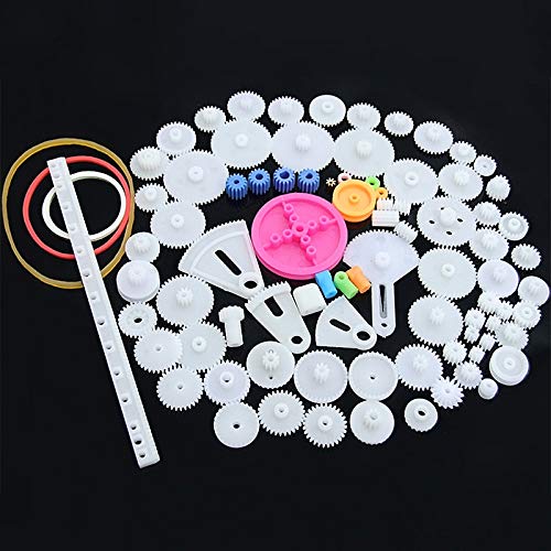 85 Types Plastic Gear Rack & Pulley Set - Single/Double Teeth Worm Gear Kit for DIY Projects, Robotics, and Mechanical Engineering Applications