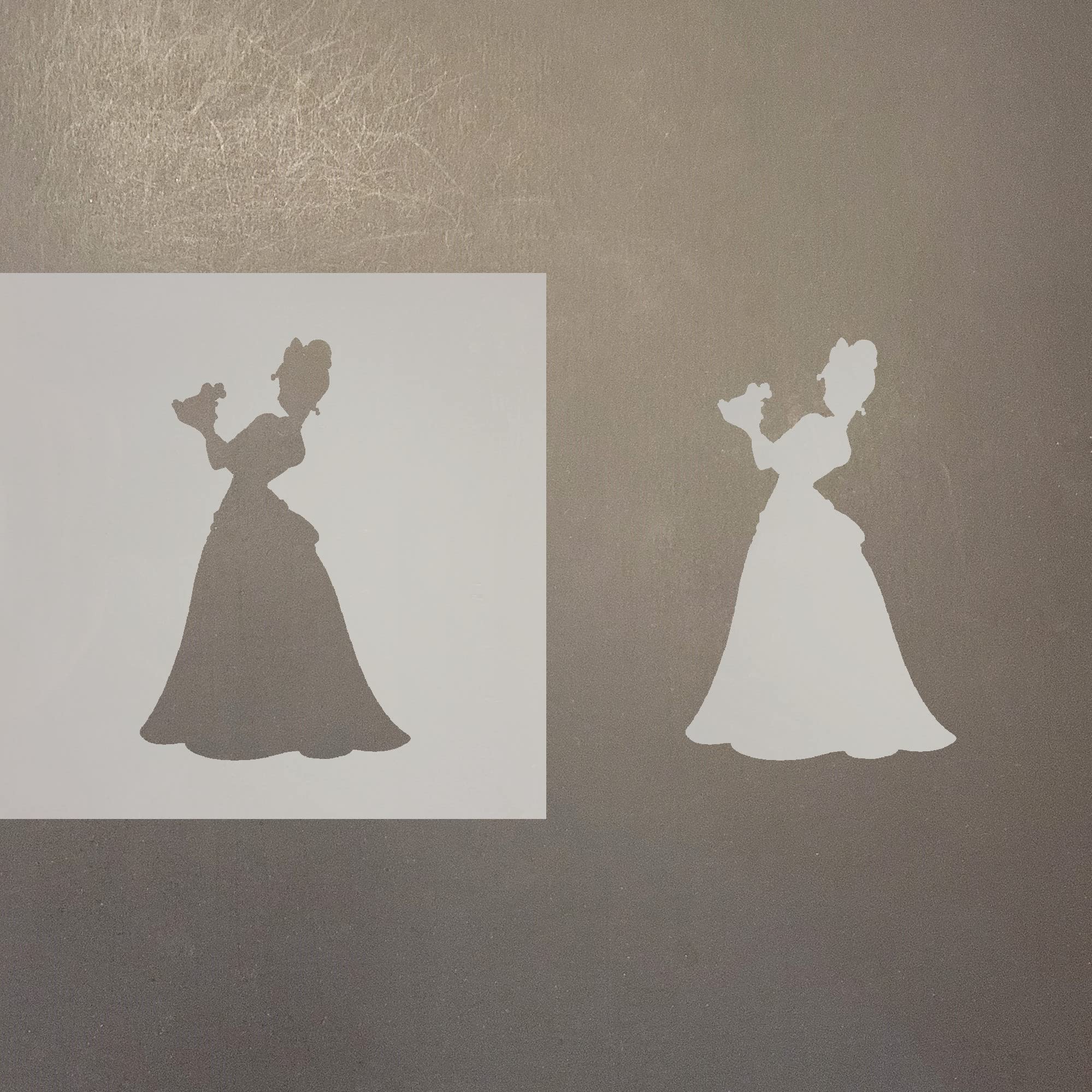 Tiana 4 Inch Reusable Mylar Stencil for DIY Art, Crafts, Scrapbooking & Home Decor - Durable Plastic Template for Painting, Wood Burning & Cake Decorating