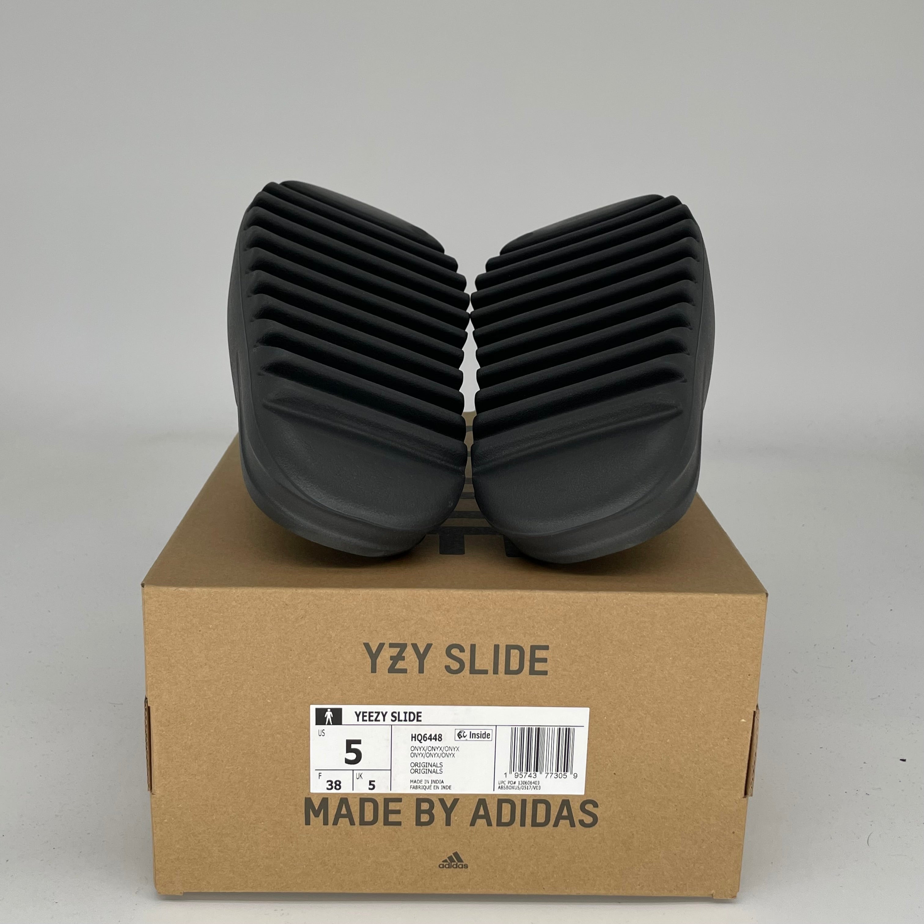 Adidas Yeezy Slide Onyx - Size 5 HQ6448 | Comfortable Unisex Slides for Men & Women - Perfect for Poolside, Beach, Gym & Casual Wear