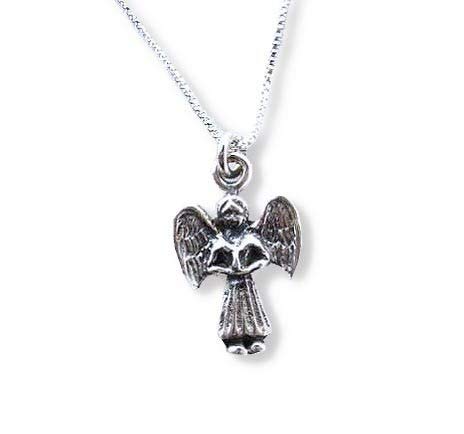 Elegant Sterling Silver Angel Charm Necklace - 20 Inch Chain for Women, Perfect for Gifts, Birthdays & Everyday Wear