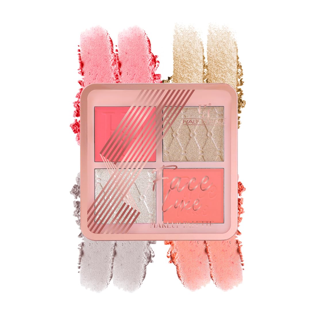 Half N Half Face Luxe Makeup Palette - Lightweight Buildable Formula, Highly Pigmented & Long Lasting | Trendy Blush, Highlighter & Contour Kit | Smooth Glide Application for Day to Night Makeup Looks | Perfect for Everyday Wear & Special Occasions